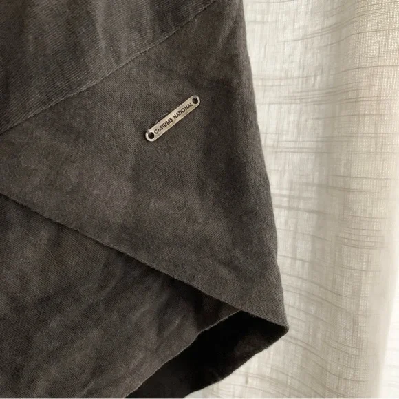 Costume National Gray Dress Tunic Asymmetrical Shredded - Picture 5 of 8